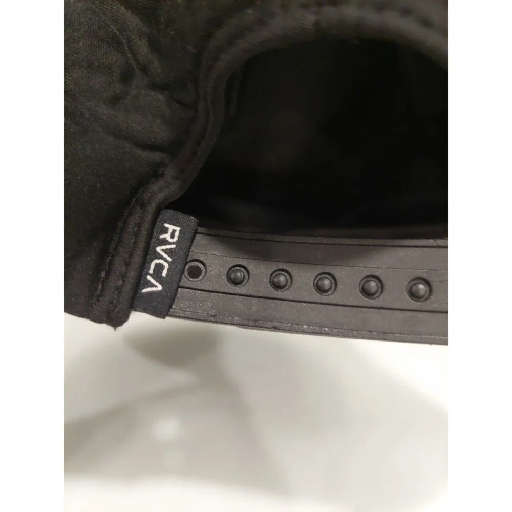 RVCA By PM Tenore Black Snapback Trucker Hat Cap White Duck In Tall Hat RARE